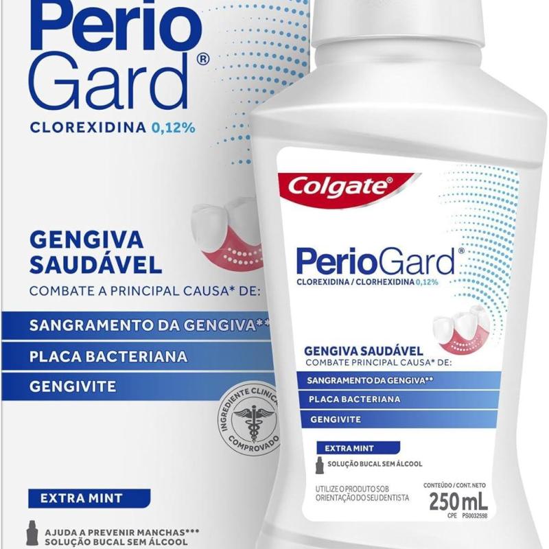 Enxaguante Bucal Colgate PerioGard Extra Mint Sem Álcool 250ml 